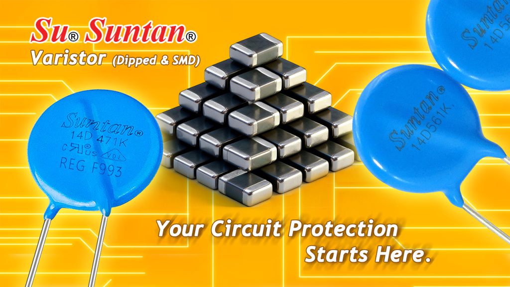 Suntan MOV and SMD varistor manufacturing and packaging process for surge protection components
